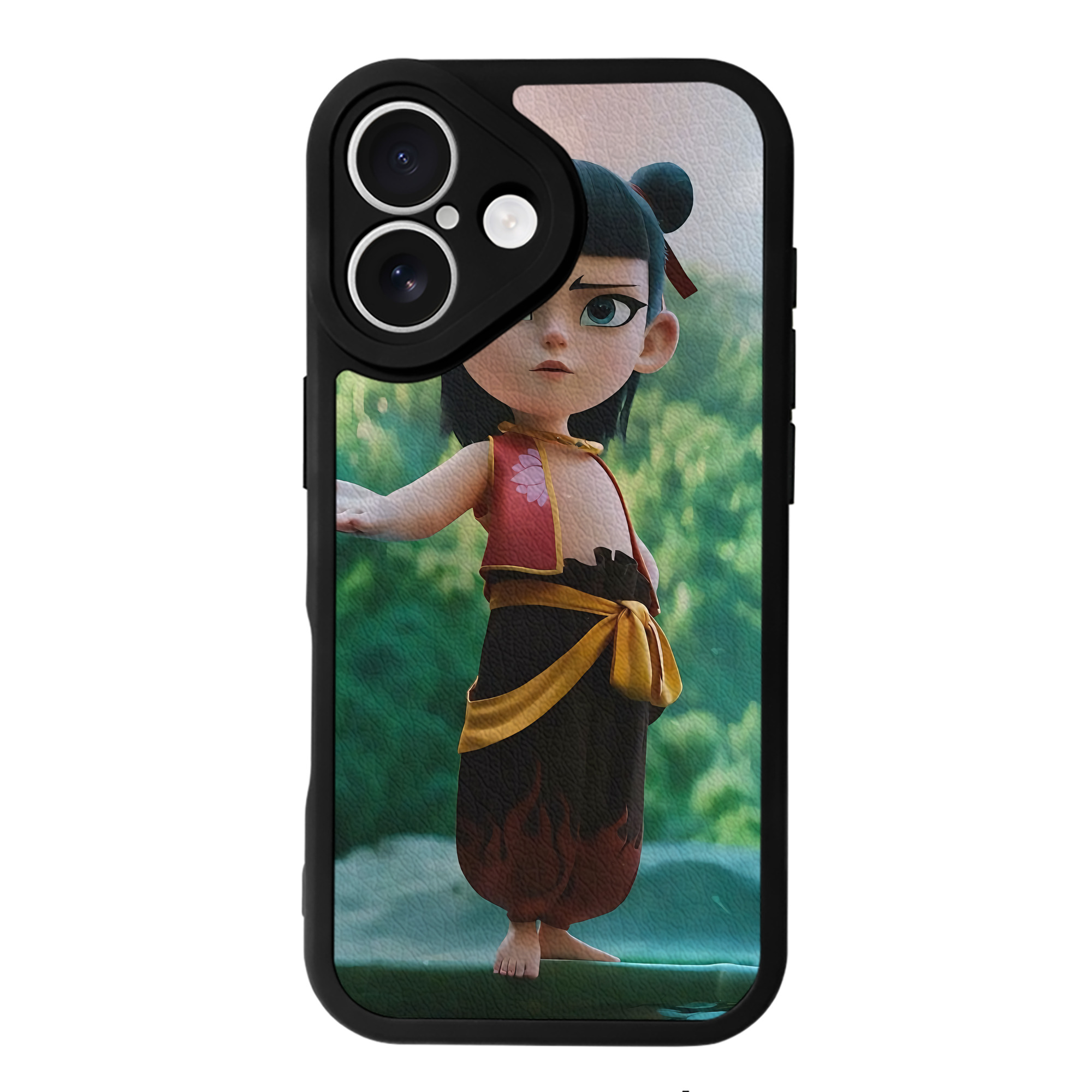 （画像用） Ne Zha 2 ナタ 魔童の大暴れ 【iPhone 16シリーズ対応】シリコンスマホケース（レザー調） 材質：シリコン